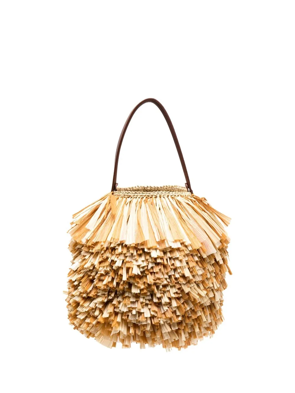 Gatti сумка-тоут из рафии с бахромой
