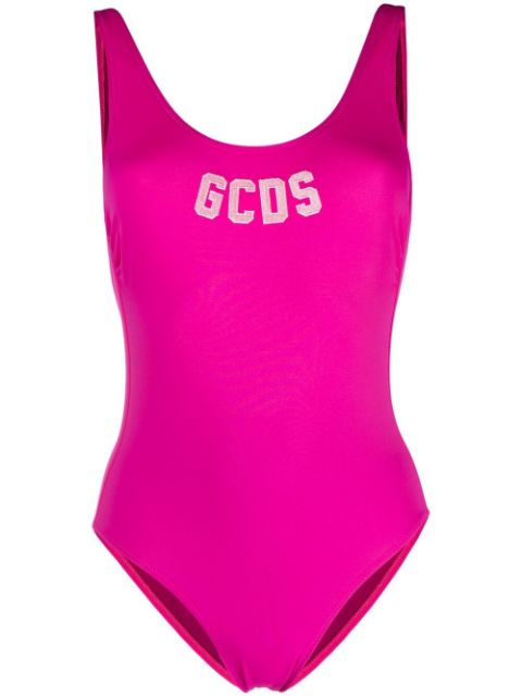 Gcds logo low-back swimsuit