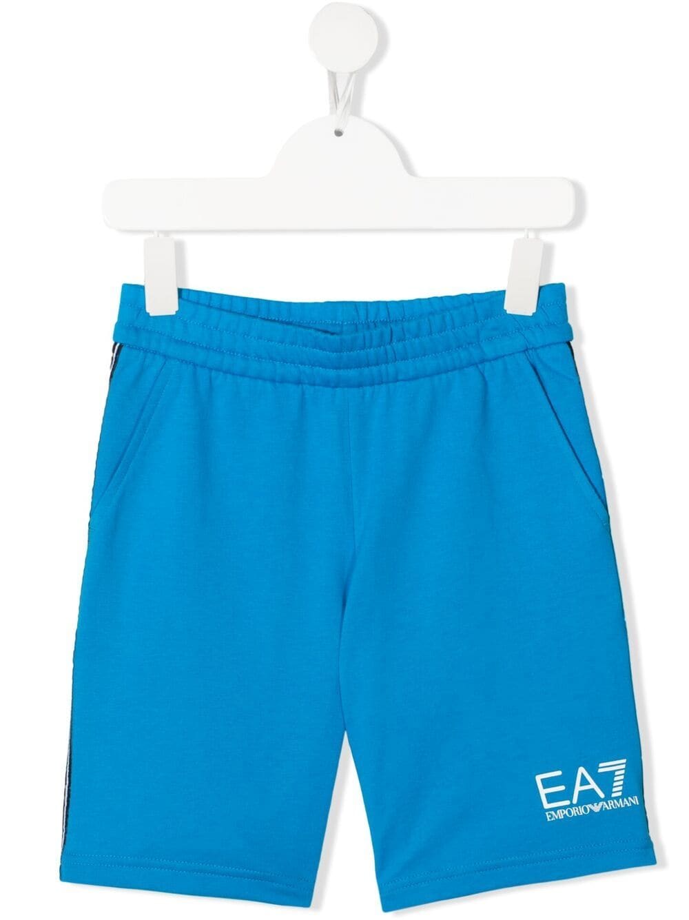 Emporio Armani Kids' Logo-print Shorts In Blue