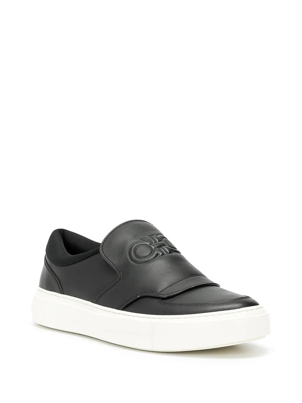 фото Salvatore ferragamo слипоны с принтом gancini