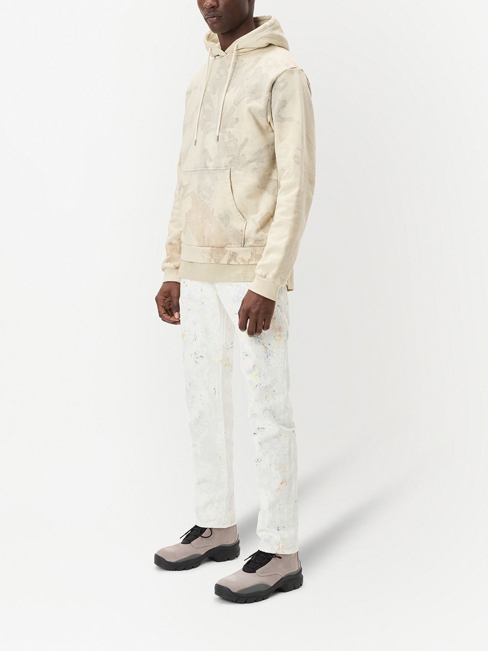 Shop John Elliott Beach Rib-trimmed Cotton Hoodie In Neutrals