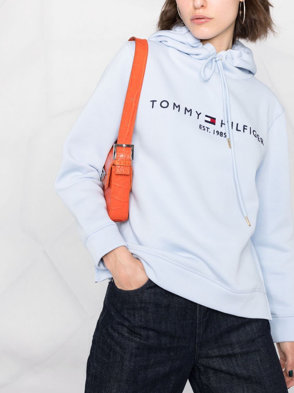 Tommy Hilfiger logo-print Drawstring Hoodie - Farfetch