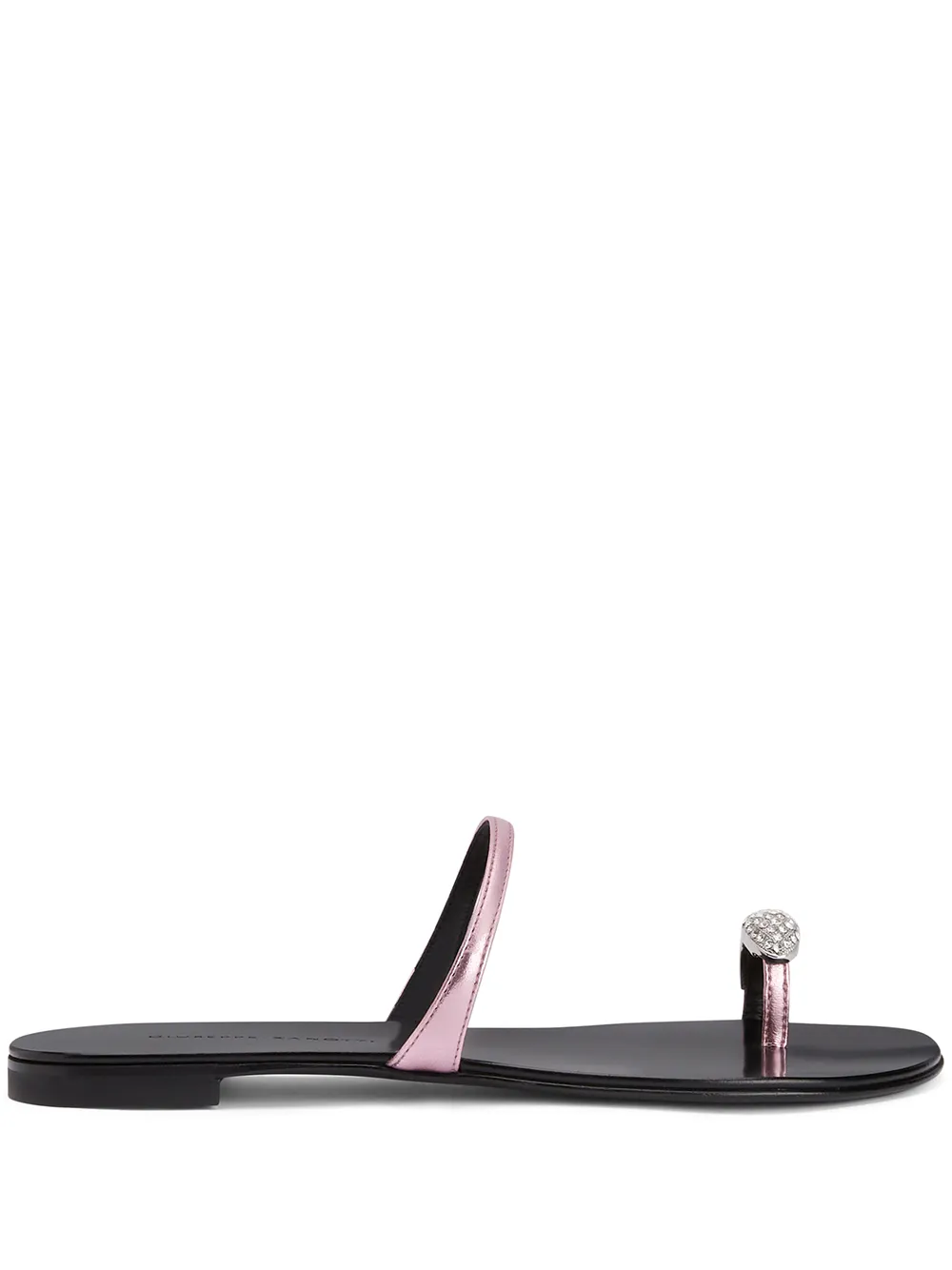 Giuseppe Zanotti Crystal Toe Strap Sandals In Pink