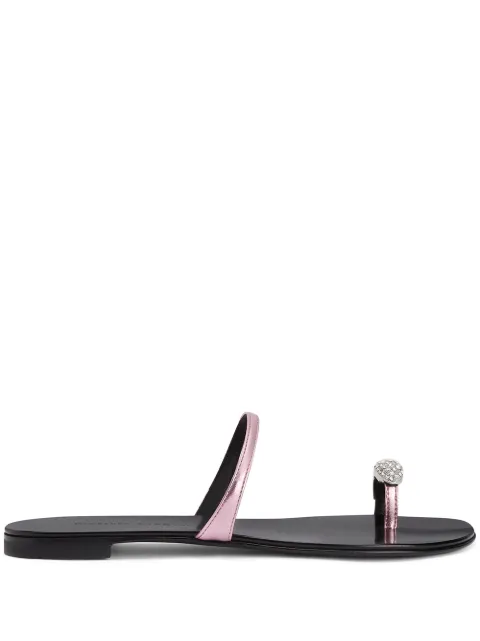 Giuseppe Zanotti crystal toe strap sandals 