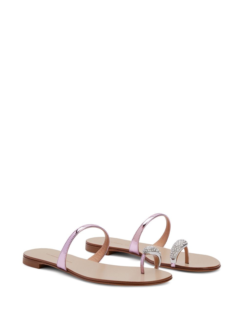 Giuseppe Zanotti crystal toe strap sandals Pink