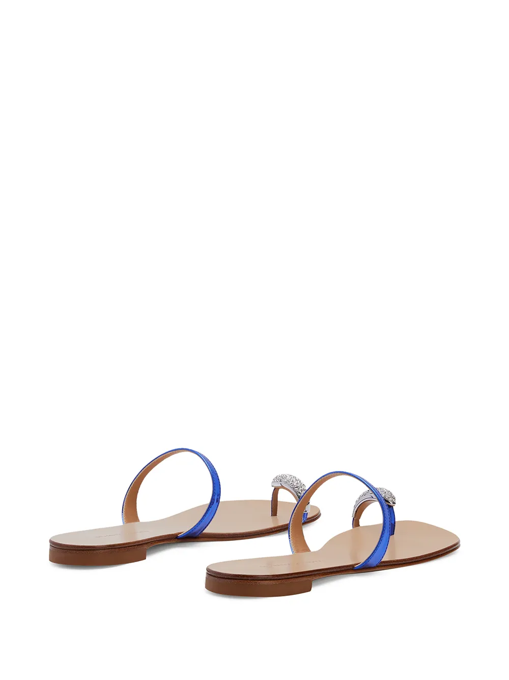 Giuseppe Zanotti crystal toe strap sandals Blue