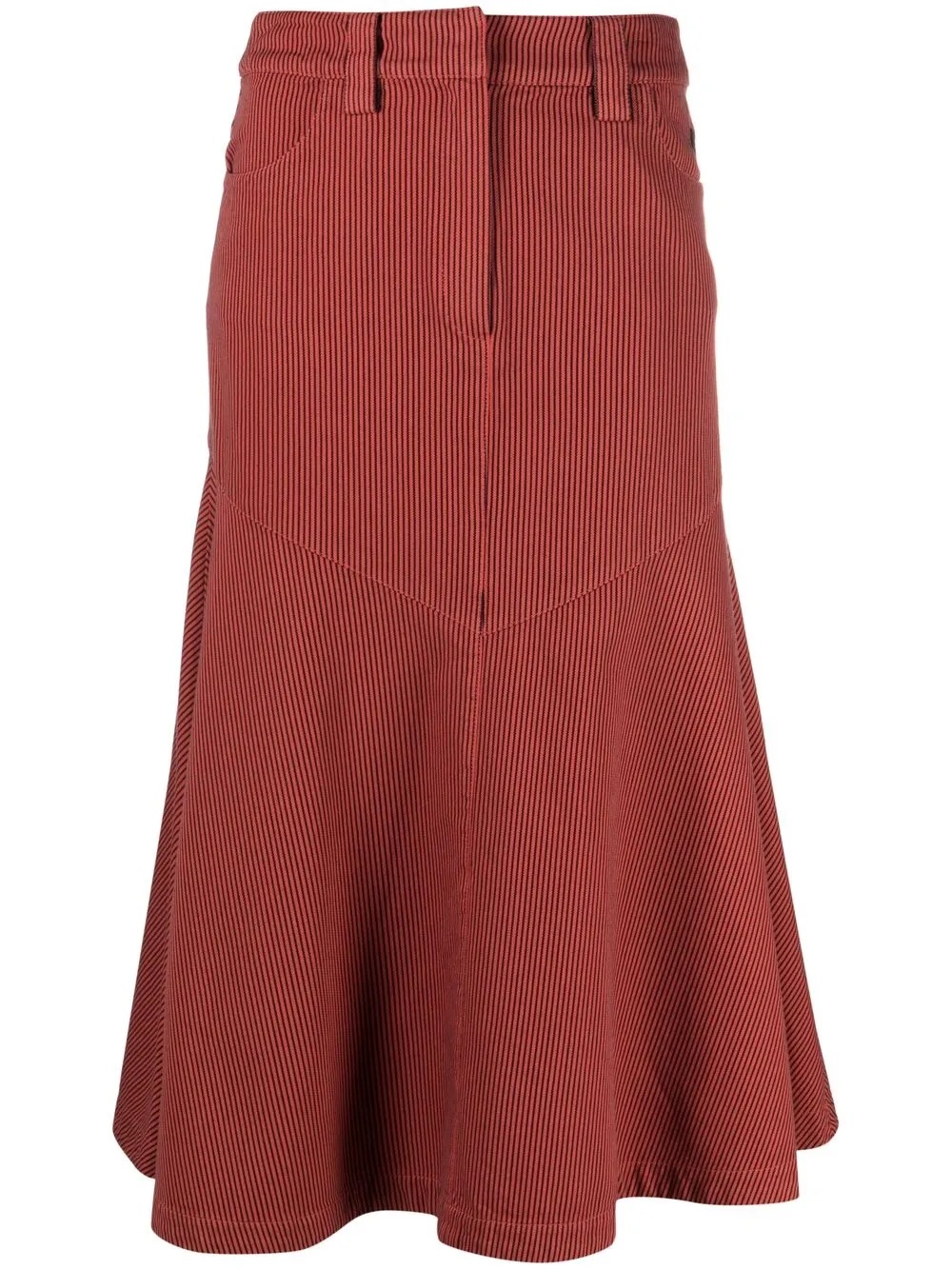 фото Kenzo юбка миди в рубчик