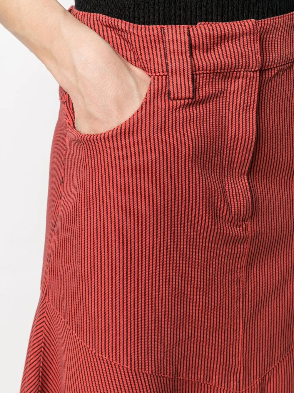 фото Kenzo юбка миди в рубчик