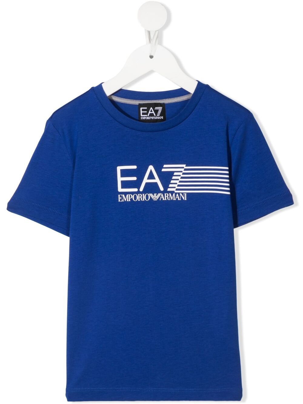 Emporio Armani Kids' Logo-print T-shirt In Blue