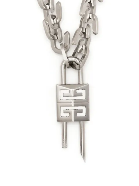 Givenchy G Link padlock necklace