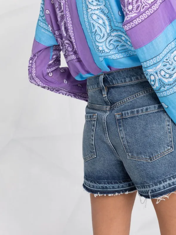 flare jean shorts