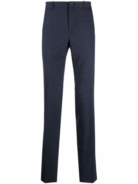 Incotex micro-check print trousers