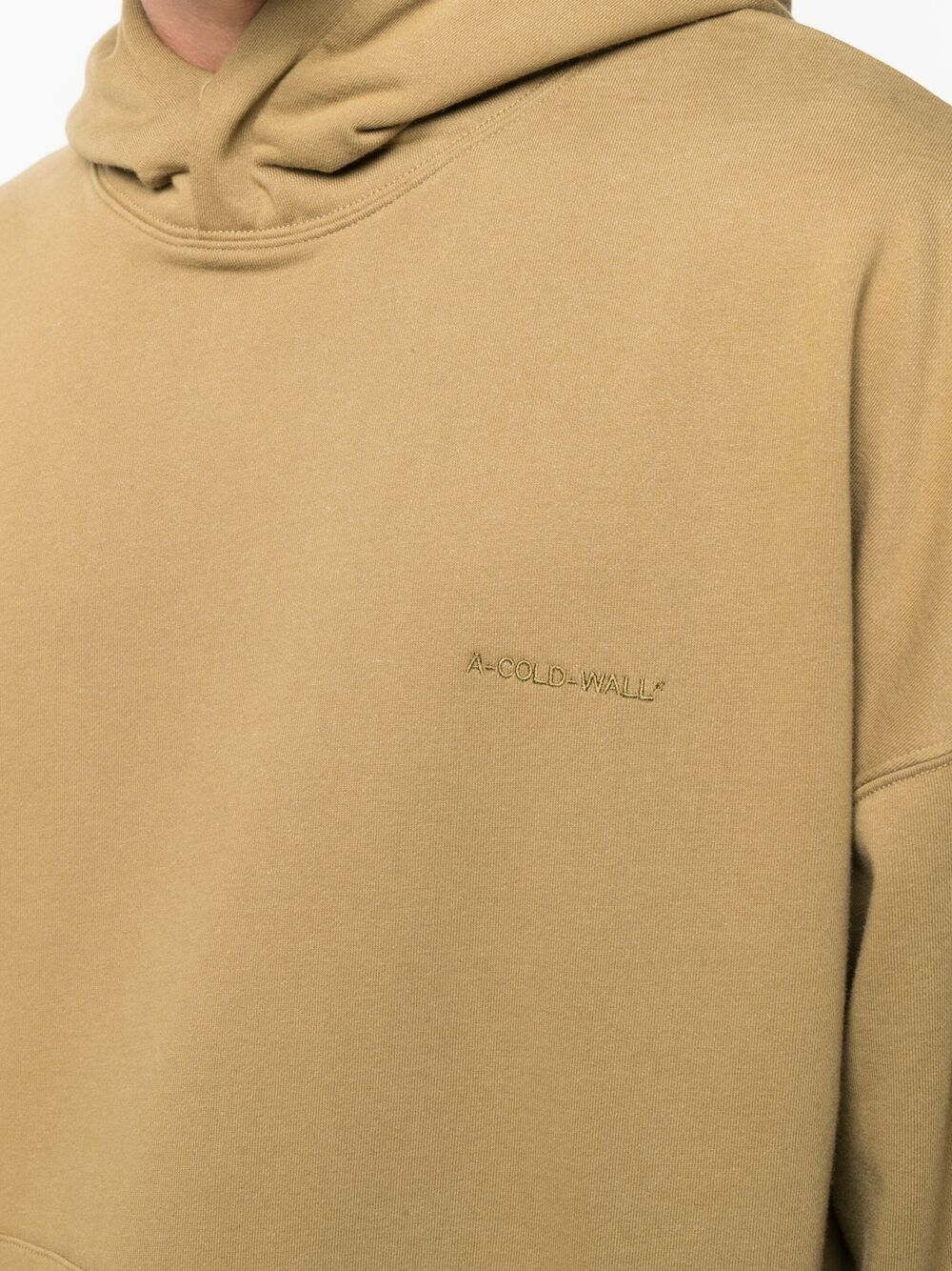 Shop A-cold-wall* Logo-embroidered Hoodie In Green