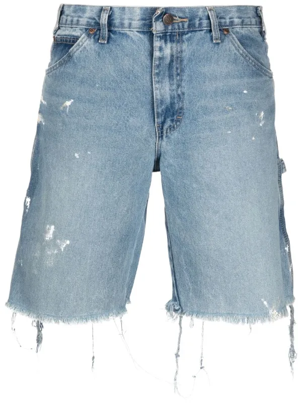 denim shorts distressed