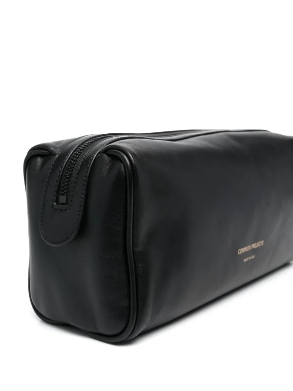 Common Projects engraved-logo Wash Bag Black FARFETCH JO
