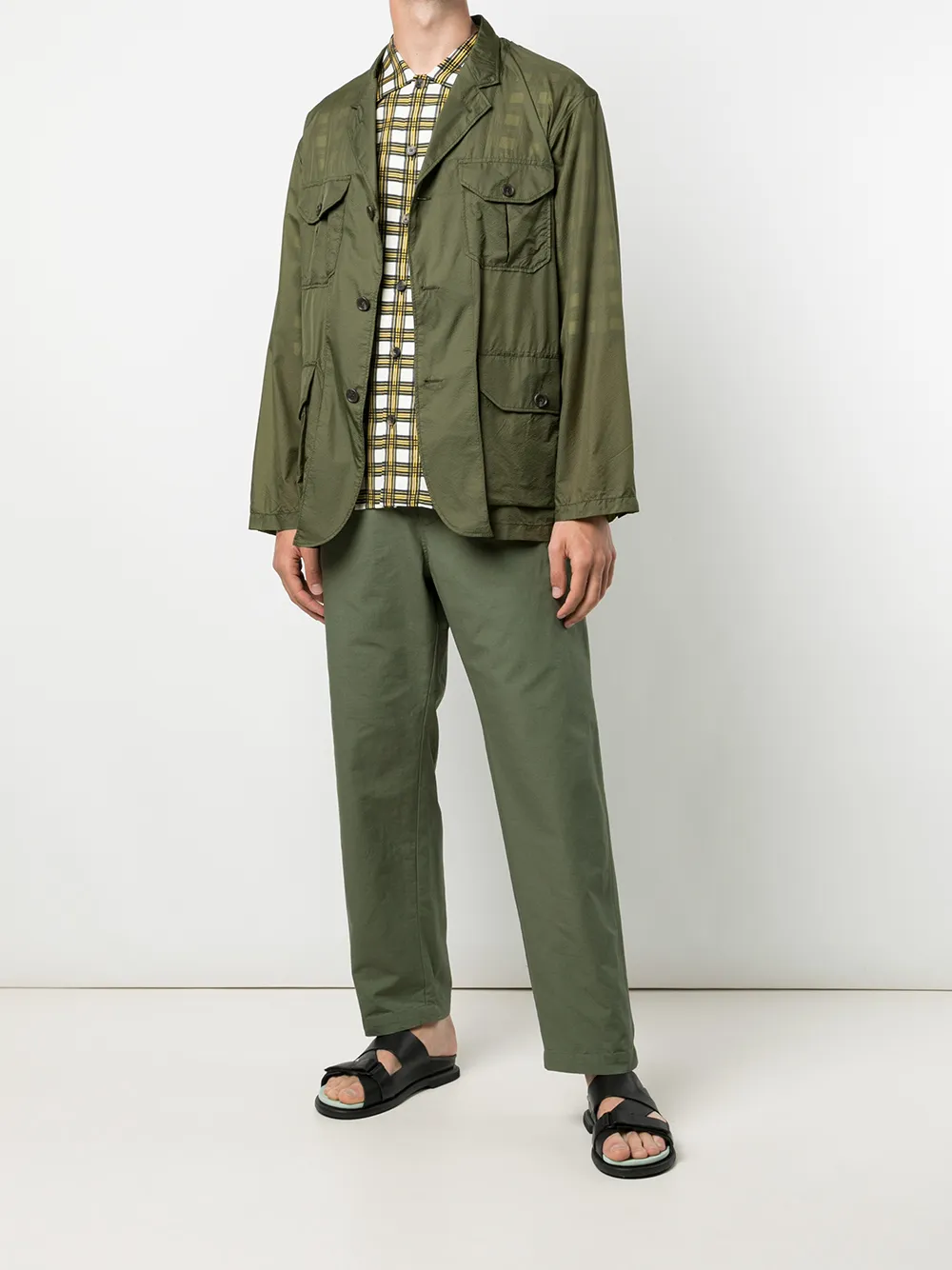 фото Engineered garments клетчатая куртка-рубашка folk