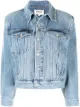 Image 1 of AGOLDE ruched-detail denim jacket