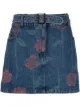 Image 1 of Opening Ceremony floral belted denim skirt