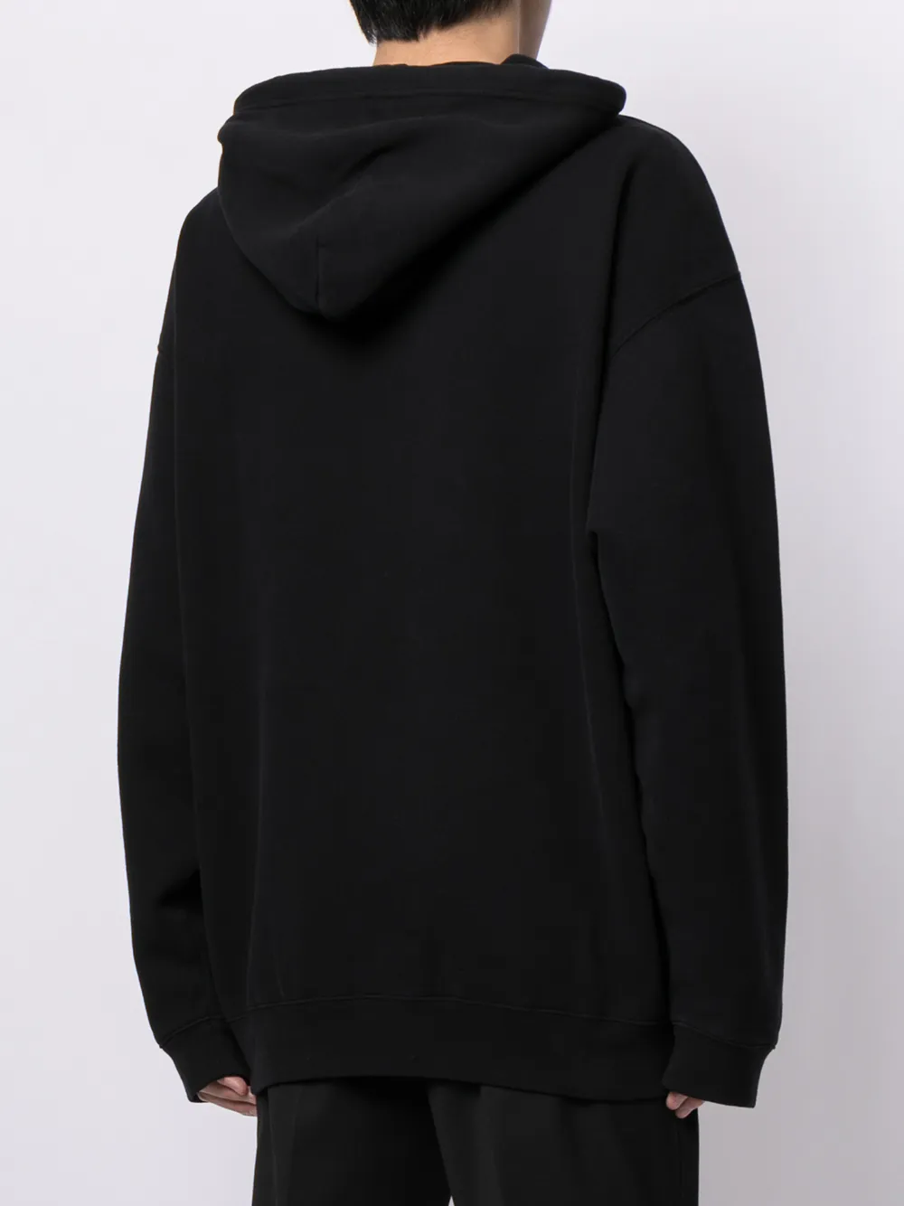 Balenciaga Hoodie met geborduurd logo Zwart