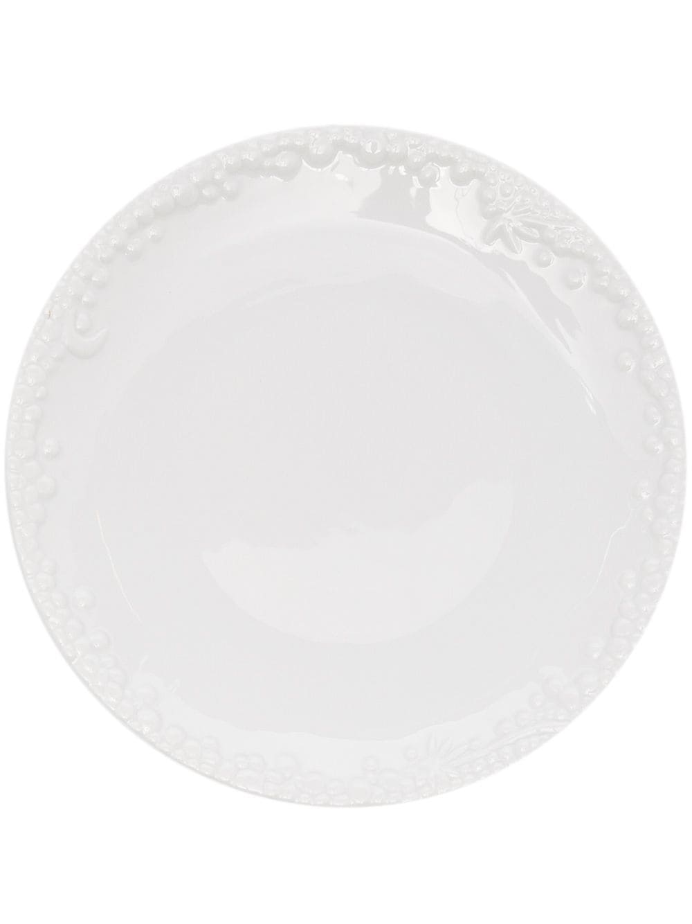 

L'Objet plato Haas Mojave de porcelana en relieve - Blanco