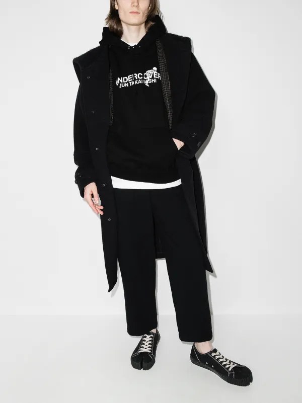 Undercover logo-print Cotton Hoodie - Farfetch