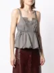Tibi cropped cotton peplum top