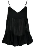 Alexander McQueen panelled seersucker camisole - Black
