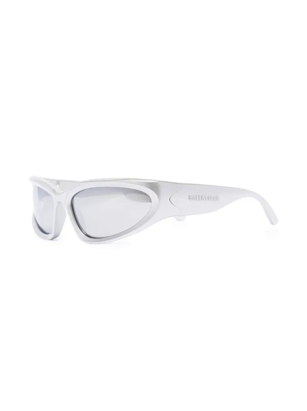 Balenciaga Eyewear Swift oval-frame Sunglasses - Grey