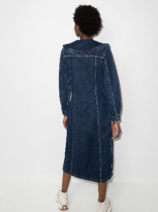 x Levi’s® ruffled collar denim dress展示图