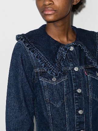 x Levi’s® ruffled collar denim dress展示图