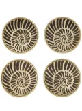 L'Objet Seashell coaster (set of 4) - Black