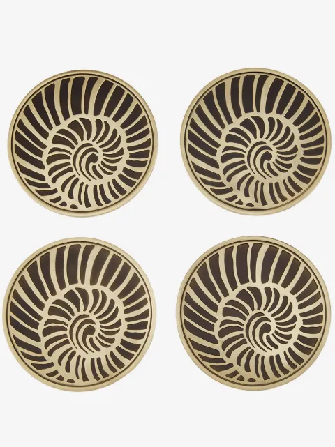 L'Objet set de cuatro posavasos Seashell