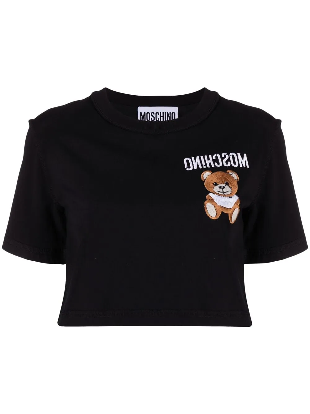 фото Moschino футболка из джерси с вышивкой teddy bear