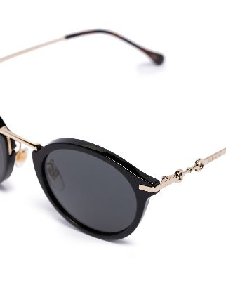 Horsebit round-frame sunglasses展示图