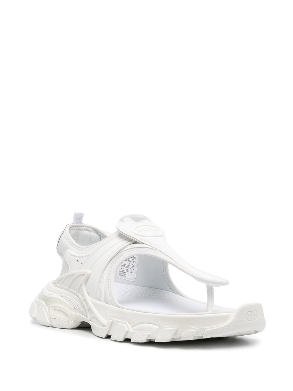 Shop Balenciaga Track Thong Strap Sandals In White