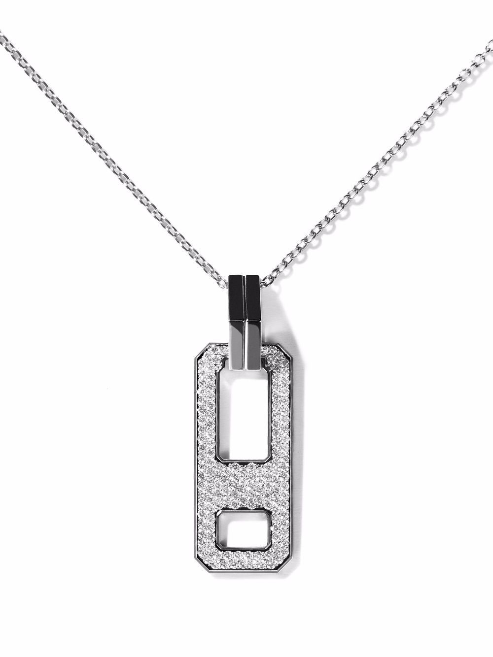 фото As29 18kt gold dna pavé diamond pendant necklace