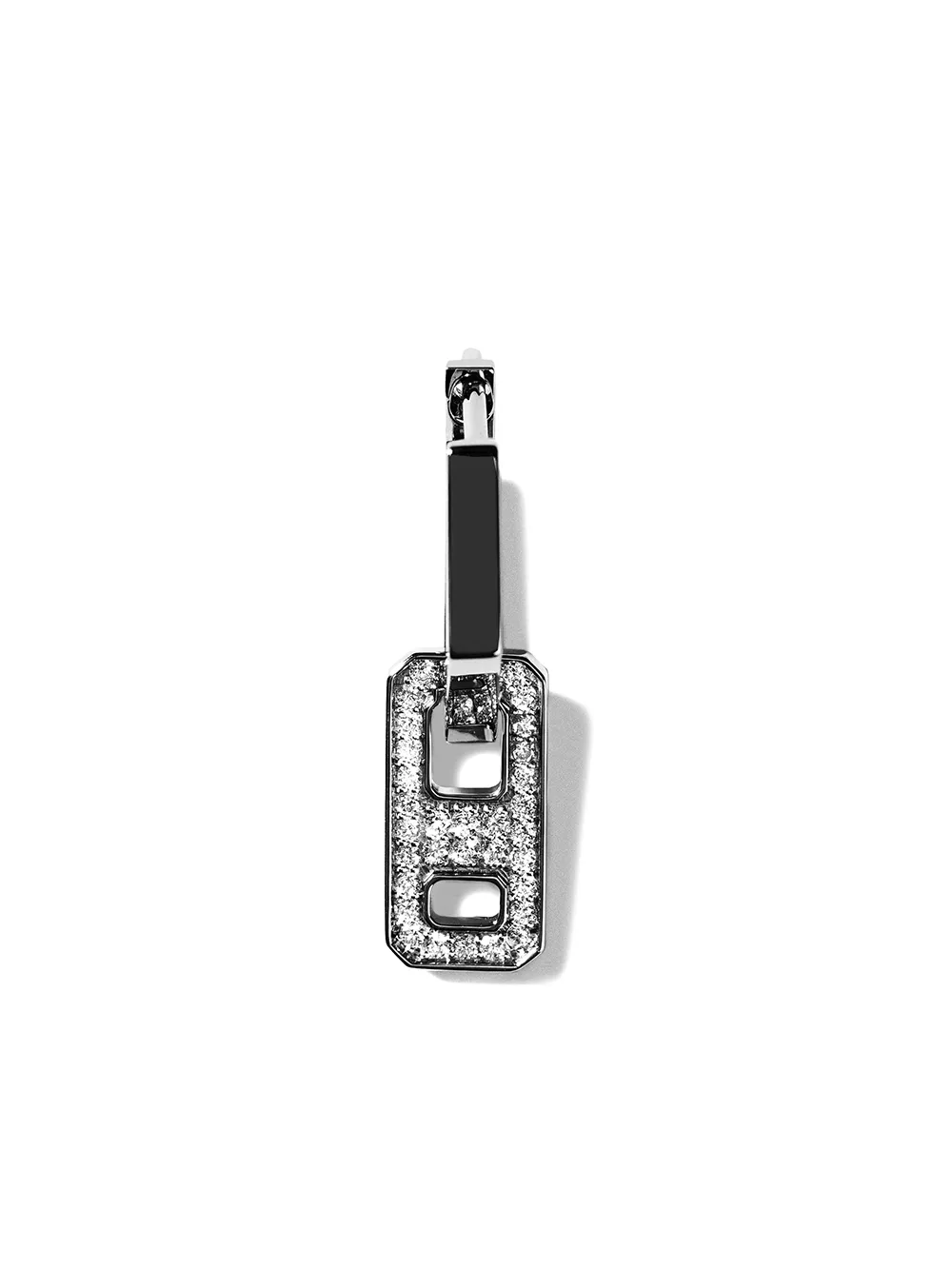AS29 arete DNA mini en oro negro de 18kt con diamantes en pavé