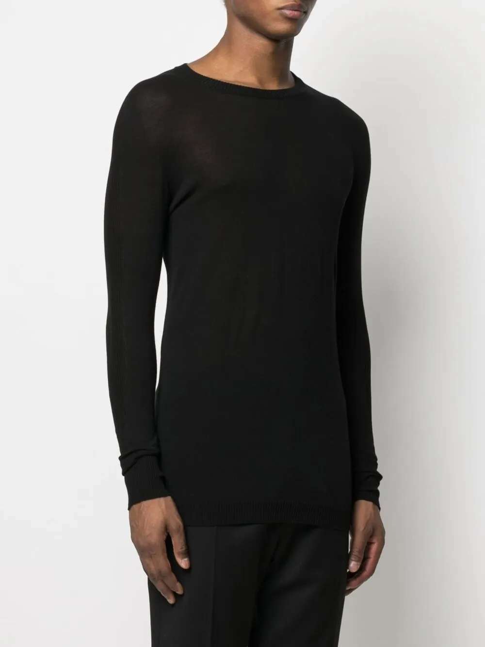  Boris Bidjan Saberi Fein Gestrickter Pullover   Schwarz 
