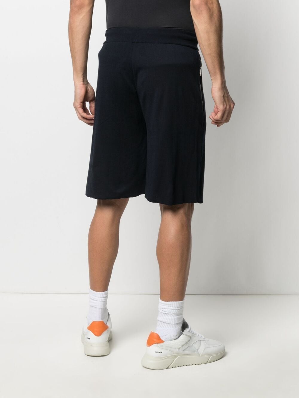 Shop Iceberg Logo Knit Track Shorts In Blue