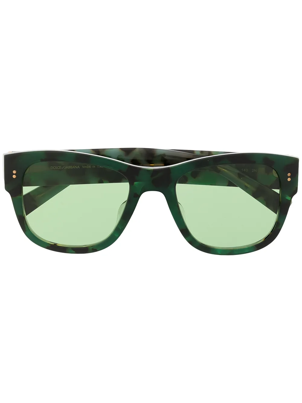 

Dolce & Gabbana Eyewear tortoiseshell effect rectangle-frame sunglasses - Green