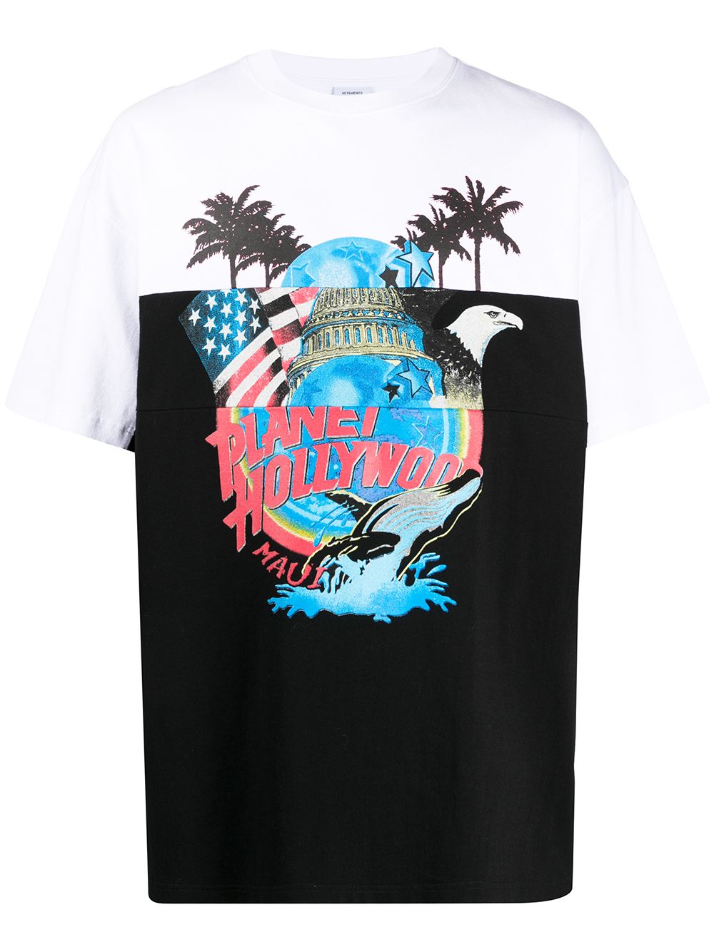 VETEMENTS PLANET HOLLYWOOD-PRINT T-SHIRT