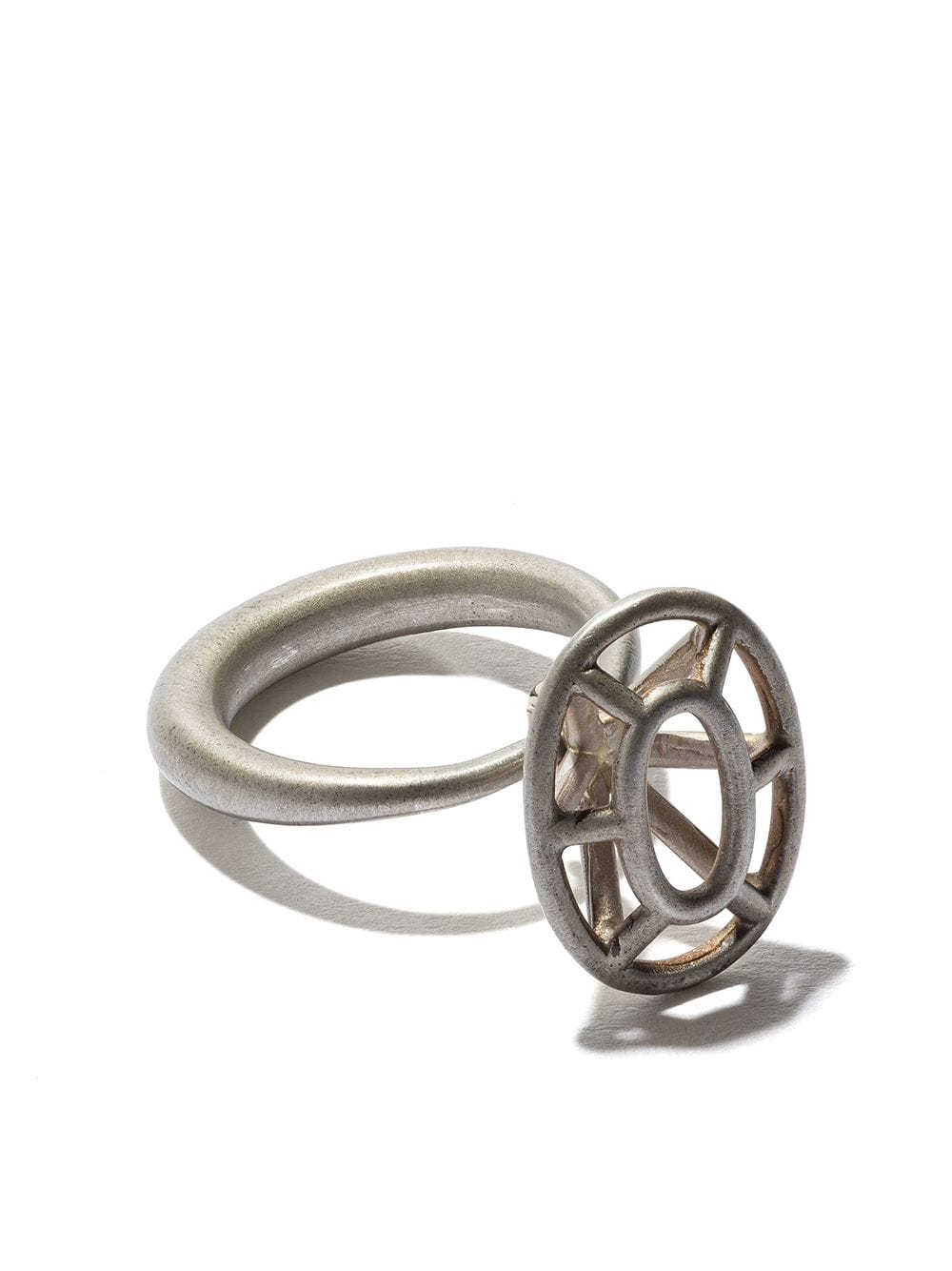 Dalila Barkache Cage Detail Ring In Silver