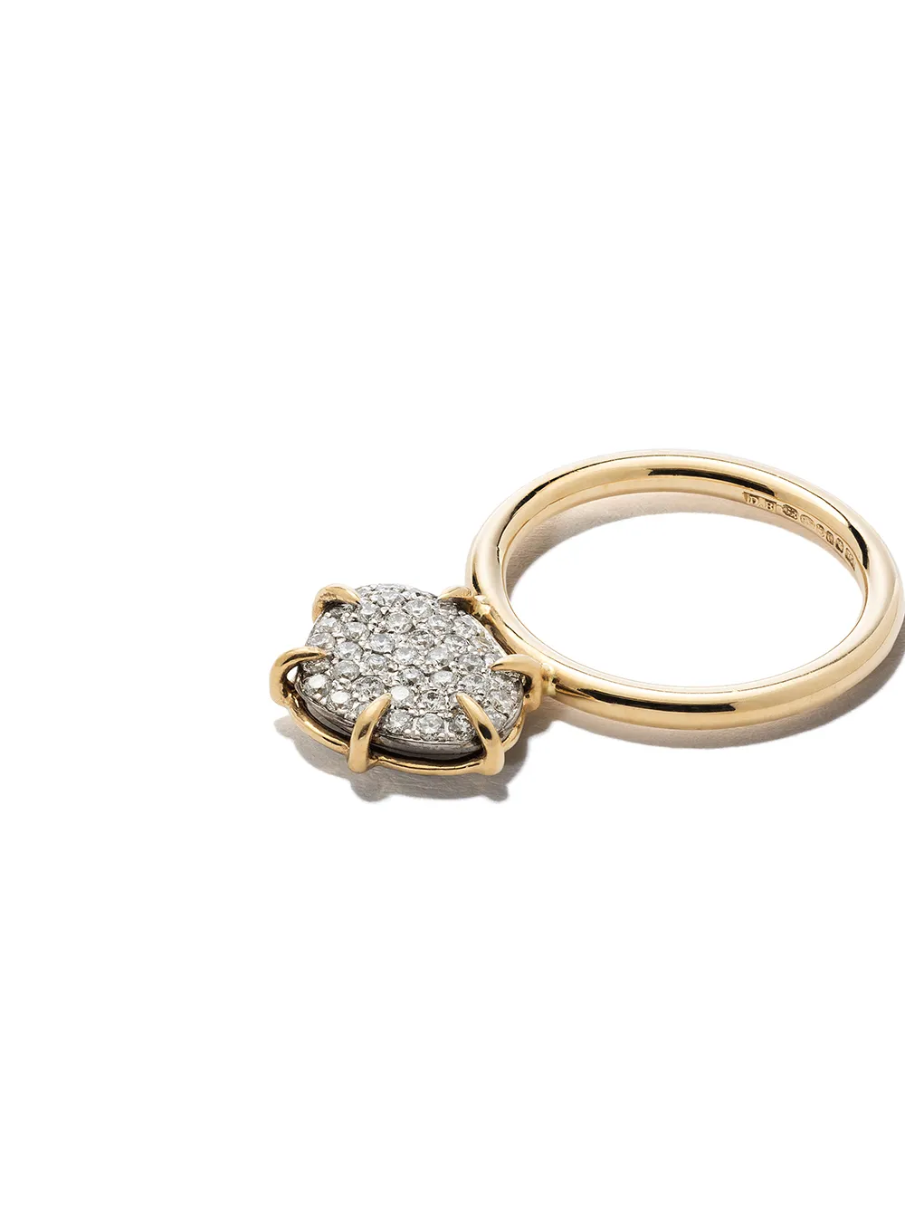 Dalila Barkache 18kt Yellow Gold Diamond Two-tone Ring In Gold