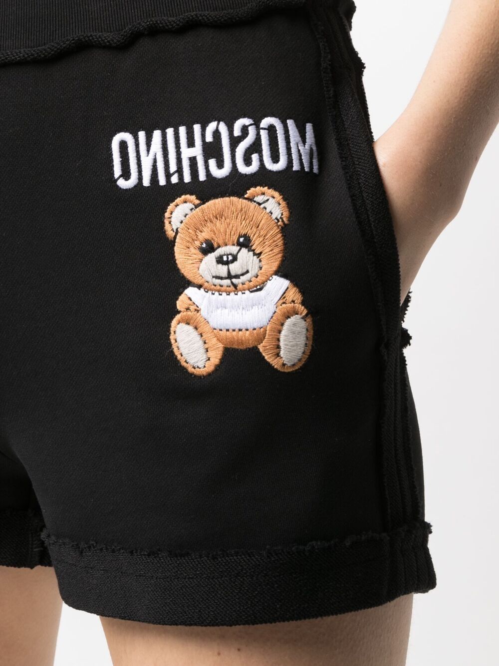 фото Moschino спортивные шорты с вышивкой teddy bear