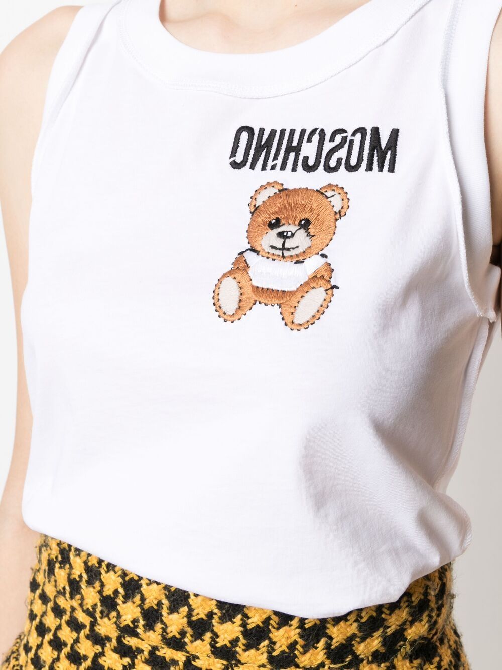 фото Moschino топ с вышитым логотипом