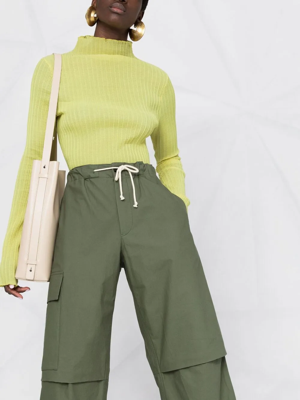 фото Jil sander прямые брюки с завышенной талией