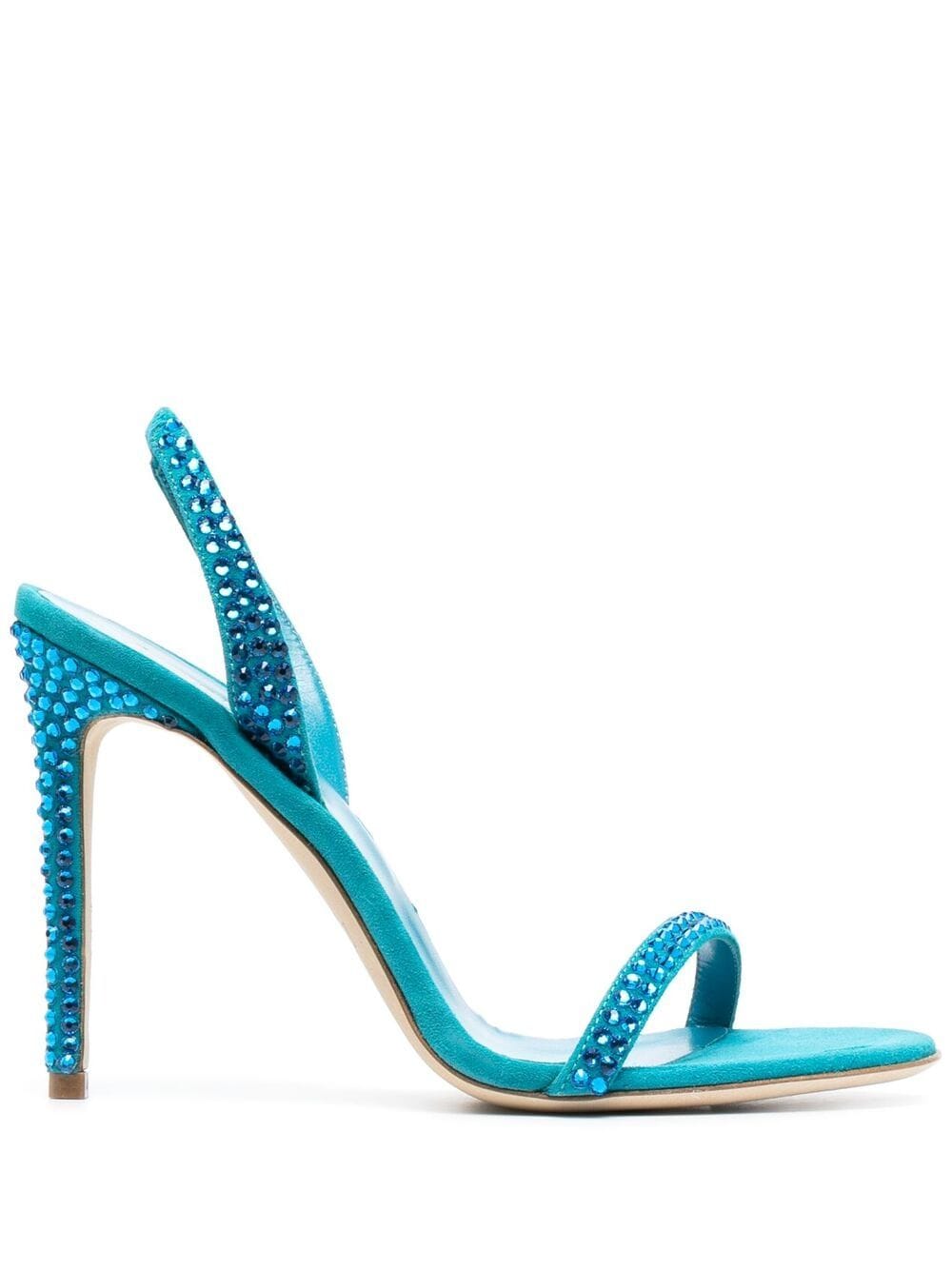 Paris Texas Sach 115mm Crystal-embellished Sandals In Blue