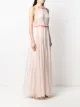 Alberta Ferretti ruffled-halterneck silk dress