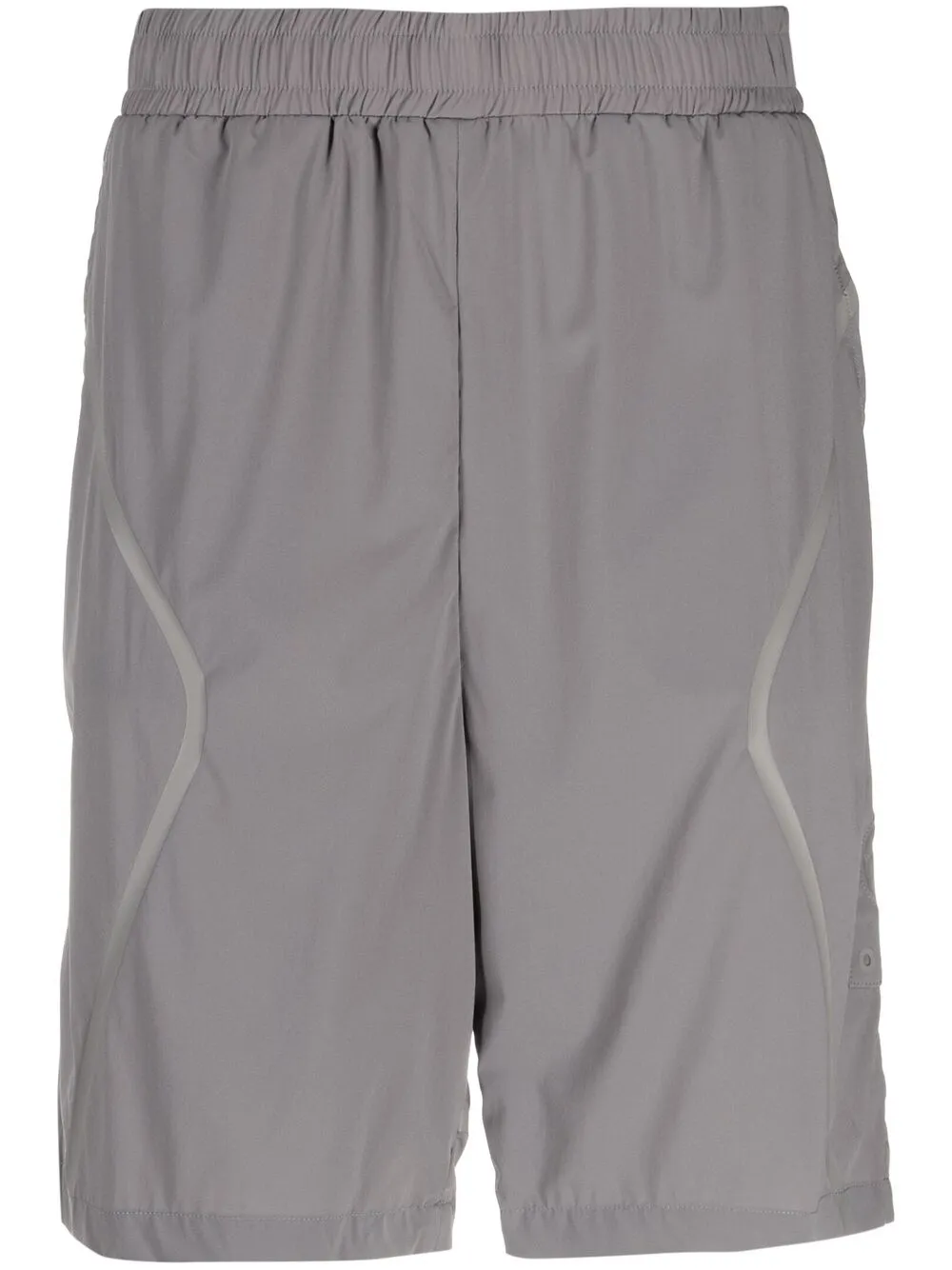 Shop A-cold-wall* Tape-detail Knee-length Shorts In Grey