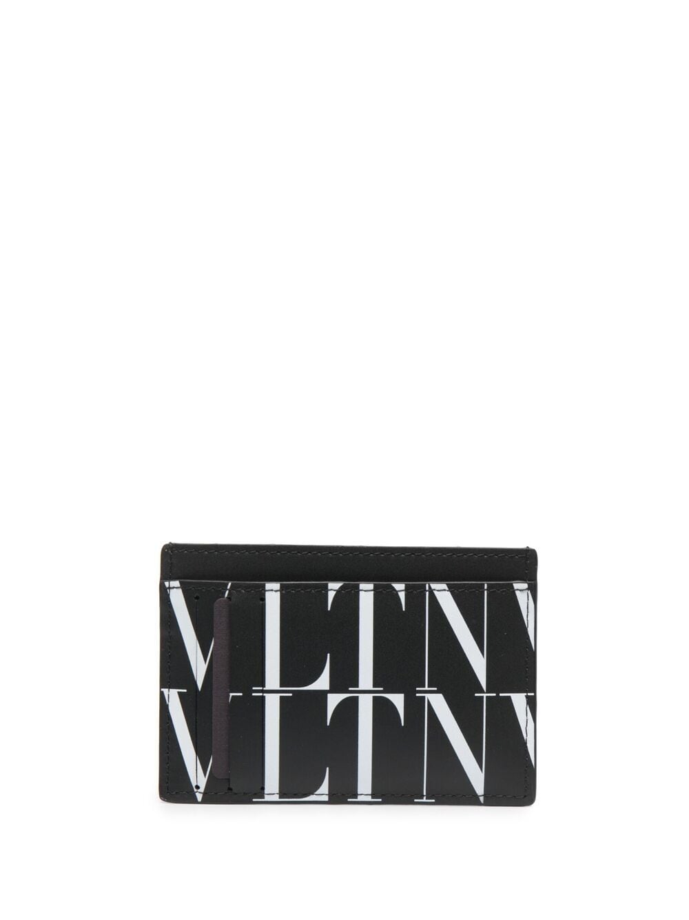 Shop Valentino Vltn Print Cardholder In Black